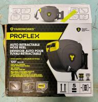 Yardworks Proflex Auto Retractable Reel with 120&rsquo; Hose [Sprayer Handle Broken, See Photos]
