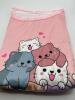 New Women&rsquo;s Size Large 2pcs Cute Cat Pajama Set Casual Round Neck Short Sleeve T-Shirt Top and Elastic Pants, Stretch Fabric, Machine Washable Loungewear Machine Washable 95% Polyester 5 % Elastane Stock photos added - 6