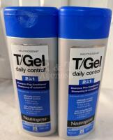 2 New Neutrogena T/Gel Daily Control 2 in 1 Shampoo and Conditioner. 250ml bottles