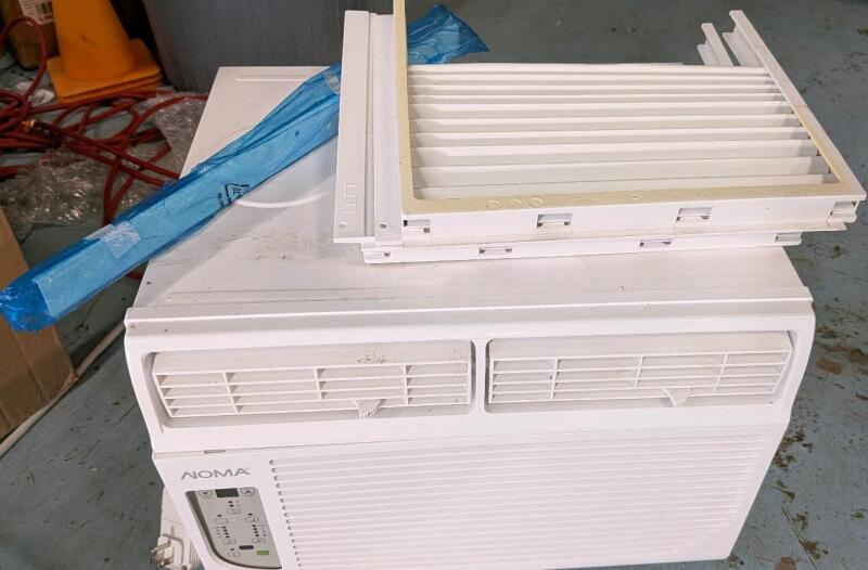 NOMA Digital 4-Way Window Air Conditioner with Remote Control, 8,000 BTU, White. Retails for $300 in New Condition. 18.5" wide, 12" Tall. 15" deep