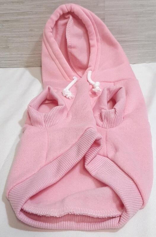 New Pink Small Pet Hoodie w/ Drawstring