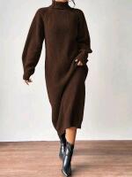 New Size Large Women's Super Soft Warm Knit Sweater Dress