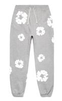 New Women's Size Large DENIM TEARS " The Cotton Wreath " Drawstring Sweatpants , Grey . Retail $400