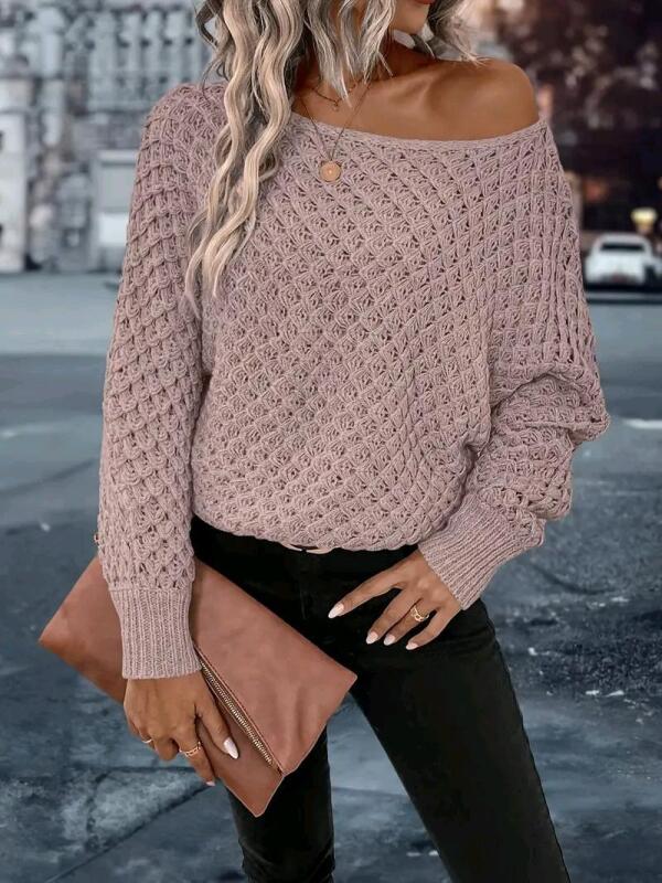 New Size Medium Women's Knit Boatneck Sweater.