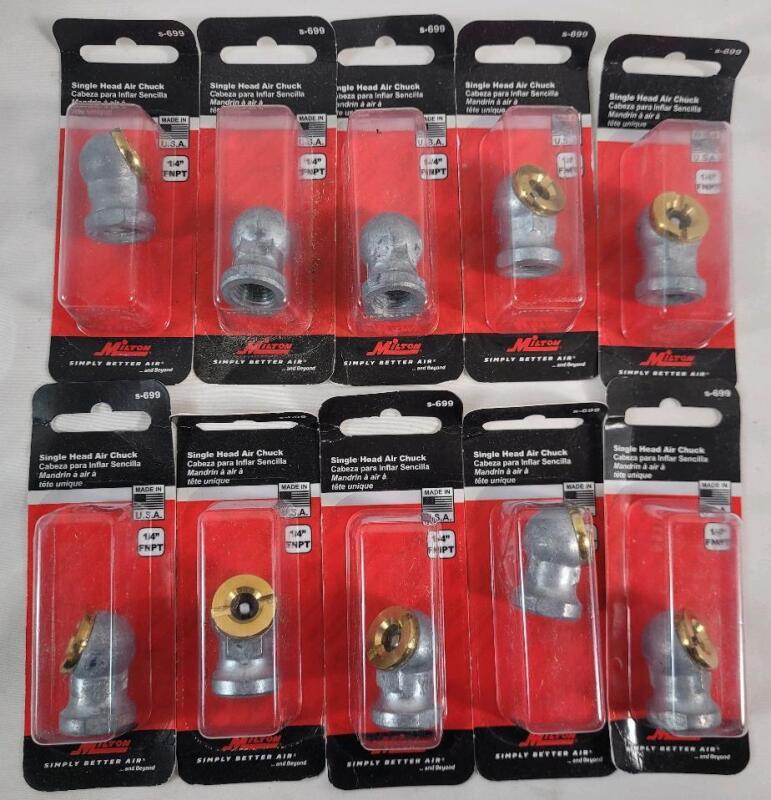 10 New Milton Single Head Air Chuck , &frac14;" Female-NPT .