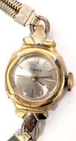 Vintage TIMEX Manual Wind Ladies Watch + Safety Chain, Clasp, Begins Ticking When Wound