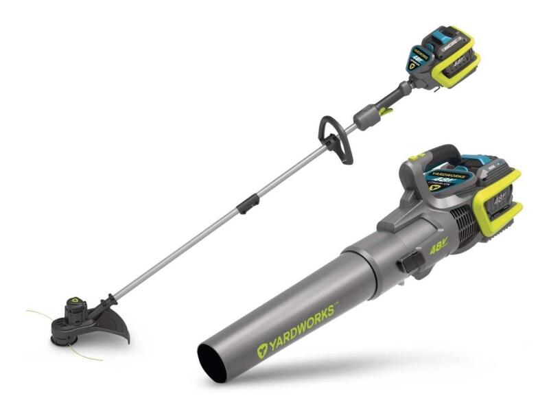 As-New Yardworks 48V Cordless Leaf Blower and Trimmer Combo - Retails for $399.99