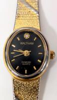 Vintage WALTHAM Diamond Quartz Ladies Watch 35111 188 PC11, Currently Non-Functional Likely Needs Servicing