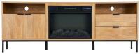 As New CANVAS Alma Media Fireplace, 72-in. Retails for $730. 72" W x 15 3/8" D x 26 3/8" H