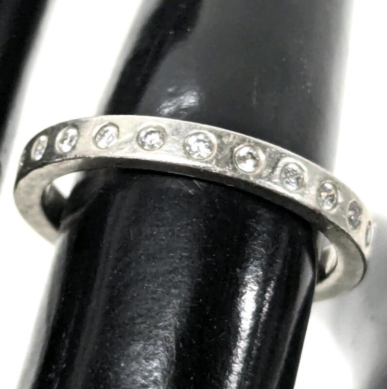 Size 7 Sterling Silver Stamped 925 Eternity Ring