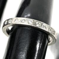Size 7 Sterling Silver Stamped 925 Eternity Ring