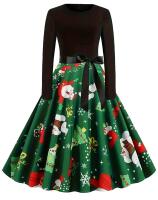 New Size XL Women's Lightweight Long-Sleeve Christmas Dress, Zipper At Back