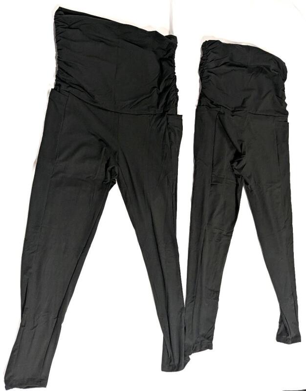 2 New Size Med* Women's Maternity Leggings With Pockets - Super Soft! [See Desc]