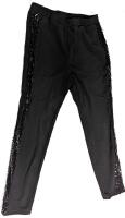 New Size Large Women's Sparkly Sequined Sides Elastic Waist Pants With Stretch