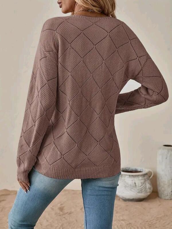 New Size Med Women's Knit Lightweight Long-Sleeve Layering Sweatshirt
