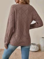 New Size Med Women's Knit Lightweight Long-Sleeve Layering Sweatshirt