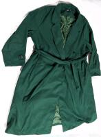 New Size 4XL Women's Emerald Green Coat With Waist Belt & Quilted Lining