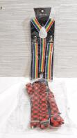New Pairs of Rainbow & Plad Suspenders
