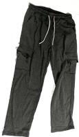 New Size Large Men's Cargo-Style Jogging Pants With Drawstring & Elastic Waist