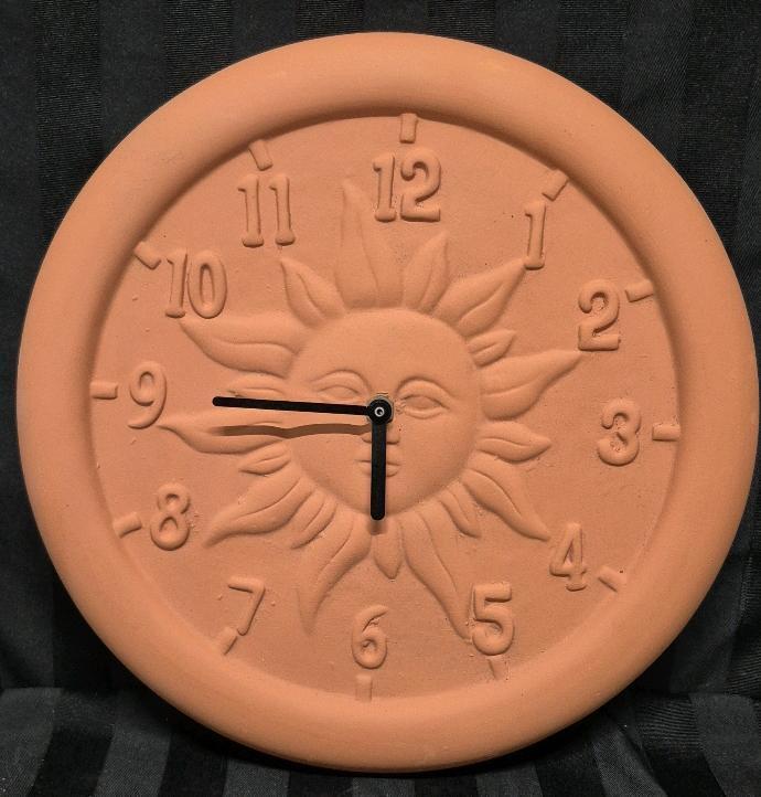 Terra-Cotta Clock 12" Diameter
