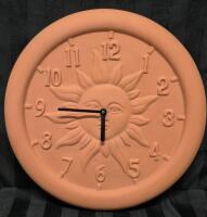 Terra-Cotta Clock 12" Diameter