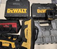 6 Hard and Soft Tool Cases - Dewalt & Jobmate & Dewalt Charger Untested