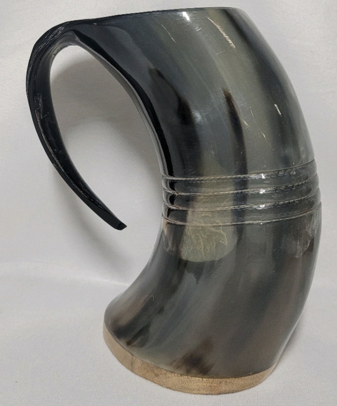 The Viking OX / Buffalo Horn Mug & Travel Bag - New