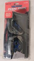 New - Pilot 3pc. Manual Car Non-Slip Aluminum Alloy Pedal Pads , Blue .