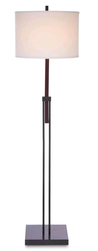 New CANVAS Avery White Fabric Shade Floor Lamp, 60-in, Oil Rubbed Bronze/Wood. Retails for $120
