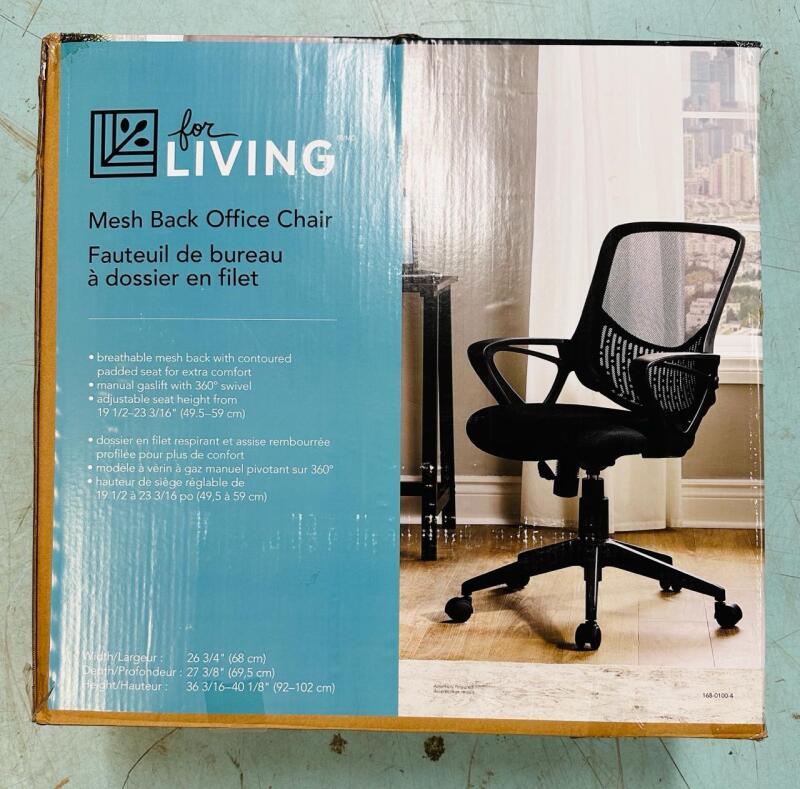 As-New For Living Mesh Back Office Chair - Retails for $169.99