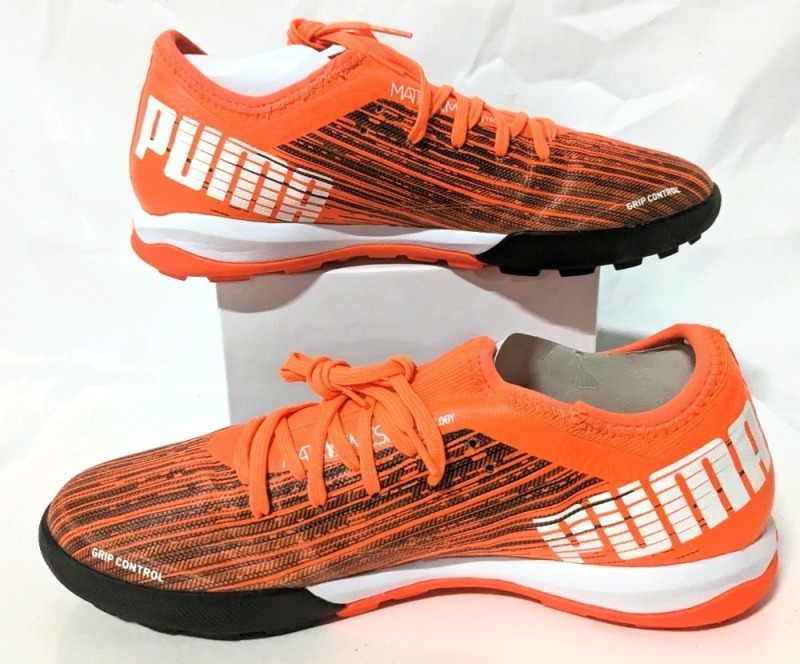 PUMA Men's Ultra 3.1 TT Trainers: Shocking Orange, Black (Size 9.5)