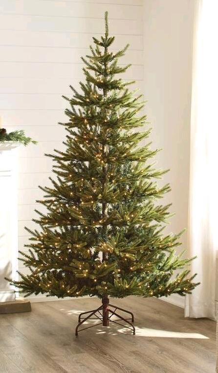 New CANVAS Pre-Lit Rhodes Alpine Upswept Christmas Twinkle Tree, 650 Warm White LED Lights 7-ft Retails for $549