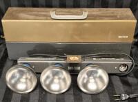 2 Vintage Smith-Victor Photography/Movie Lights in Metal Cases - Working Lightbulbs Included