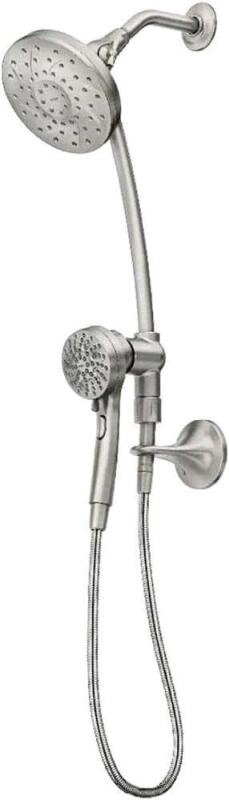 As New - MOEN Engage 6-Setting Combination Handshower & Rainshower w/Slidebar . Model # 28501 . Retail $170