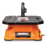As New - WORX 5.5A 1 &frac12;" Bladerunner Portable Electric Tabletop Saw w/5 Assorted T-Shank Jigsaw Blades . Model # WX572L . Retail $150 . - 5