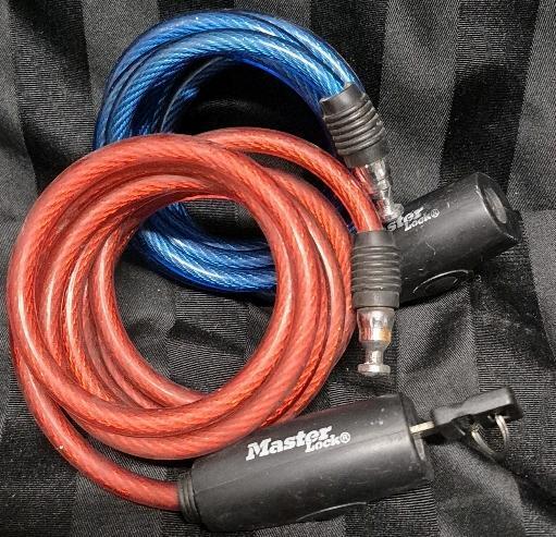 2 MASTERLOCK Bicycle Cable Locks One Key Works For Both Cables 6FT