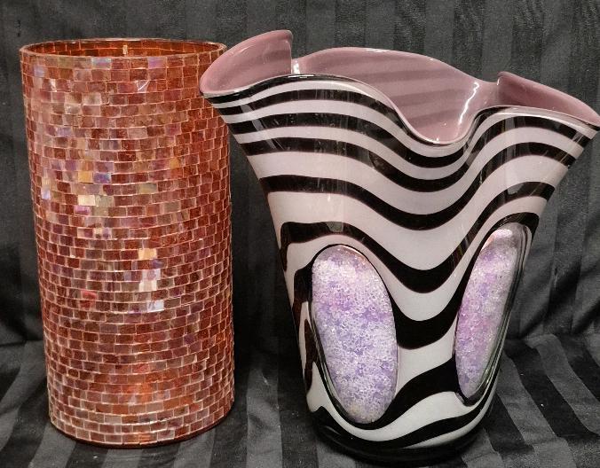 2 GORGEOUS Glass Vases