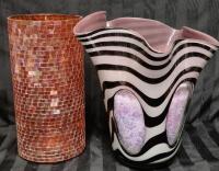 2 GORGEOUS Glass Vases