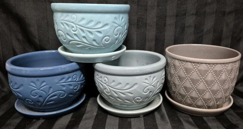 4 Ceramic Planters