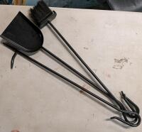 3 Metal Fireplace Tools. 26.5" Long