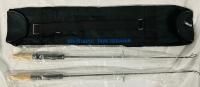 2 As-New Ice Fishing Rods with Shoreline Downrigger Carrying Bag