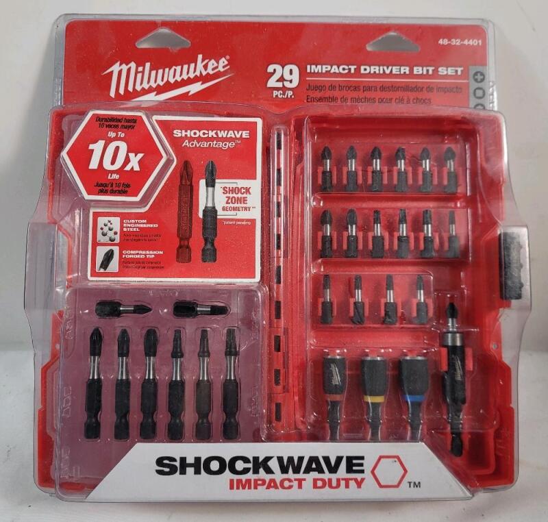 New - Milwaukee Shockwave 29pc. Impact Driver Bit Set w/Case