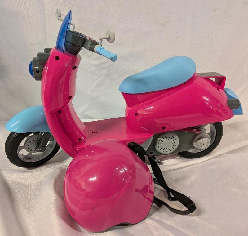 Lotus Moped playset with Helmet for 18" Doll (Fits American Girl Dolls) Not Tested