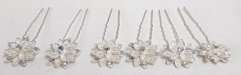 6 New Flower Hairpins