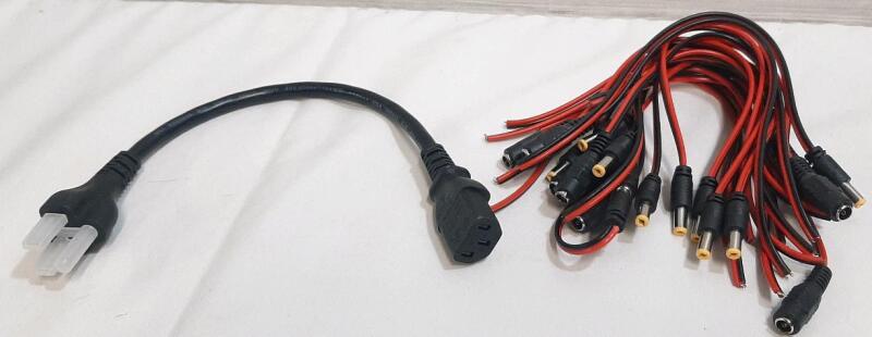 Lot of As New DC Power Pigtail Connectors & Extension Cable