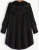 New Size XL Women's Elegant Cat Hoodie - Black Sweater-like Pullover with Hood Non-Stretchy Fabric Machine Washable Quality Stitching, Hooded Top, Cat Enthusiasts 100% Polyester Machine Washable Stock photos added - 3