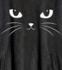 New Size XL Women's Elegant Cat Hoodie - Black Sweater-like Pullover with Hood Non-Stretchy Fabric Machine Washable Quality Stitching, Hooded Top, Cat Enthusiasts 100% Polyester Machine Washable Stock photos added - 5