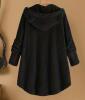 New Size XL Women's Elegant Cat Hoodie - Black Sweater-like Pullover with Hood Non-Stretchy Fabric Machine Washable Quality Stitching, Hooded Top, Cat Enthusiasts 100% Polyester Machine Washable Stock photos added - 6