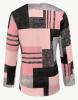 New Women&rsquo;s Size XXL Vintage Plaid Print V-Neck Long Sleeve T-Shirt Polyester Knit Fabric Pin, Grey Black Blocking 95% Polyester 5% Elastane Machine Washable Stock photos added - 2
