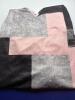 New Women&rsquo;s Size XXL Vintage Plaid Print V-Neck Long Sleeve T-Shirt Polyester Knit Fabric Pin, Grey Black Blocking 95% Polyester 5% Elastane Machine Washable Stock photos added - 4